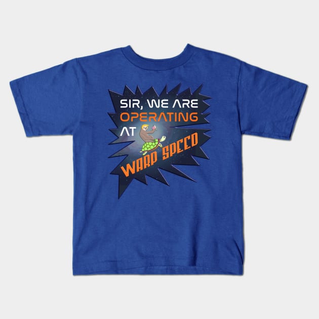 Operating At Warp Speed Faster Than Light Kids T-Shirt by BeyondThat